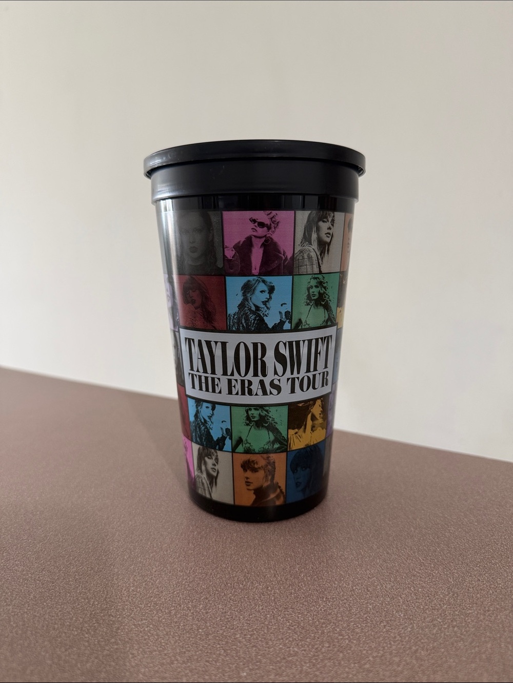 Taylor Swift Multicolored Eras Tour Party Cup - Black Lid